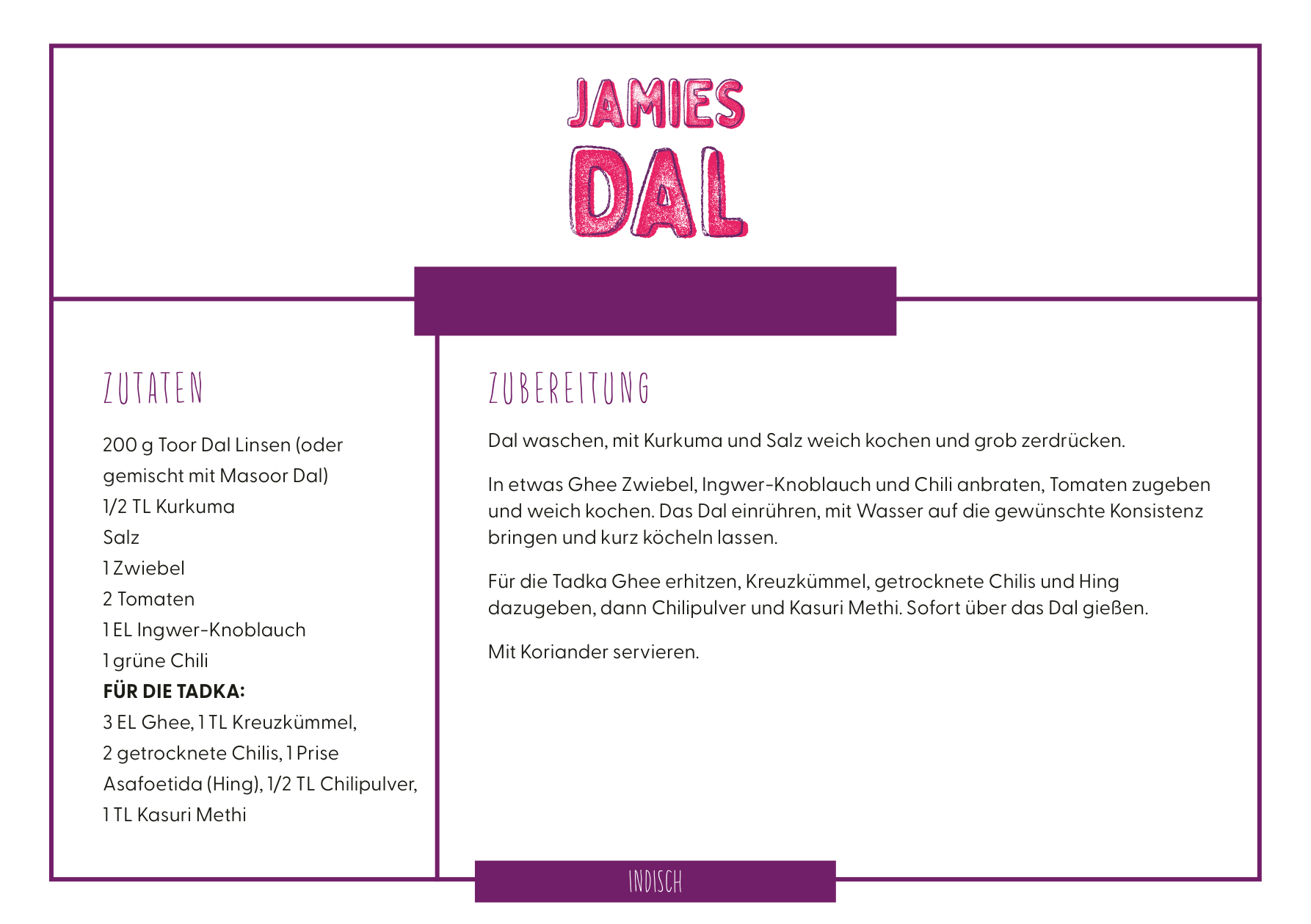 Jamie’s Dal